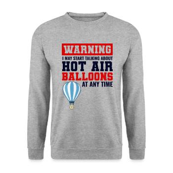 Montgolfière Montgolfière Montgolfière - Sweat-shirt Unisexe - gris chiné - Devant - Alina (178cm) & Michal (187cm)