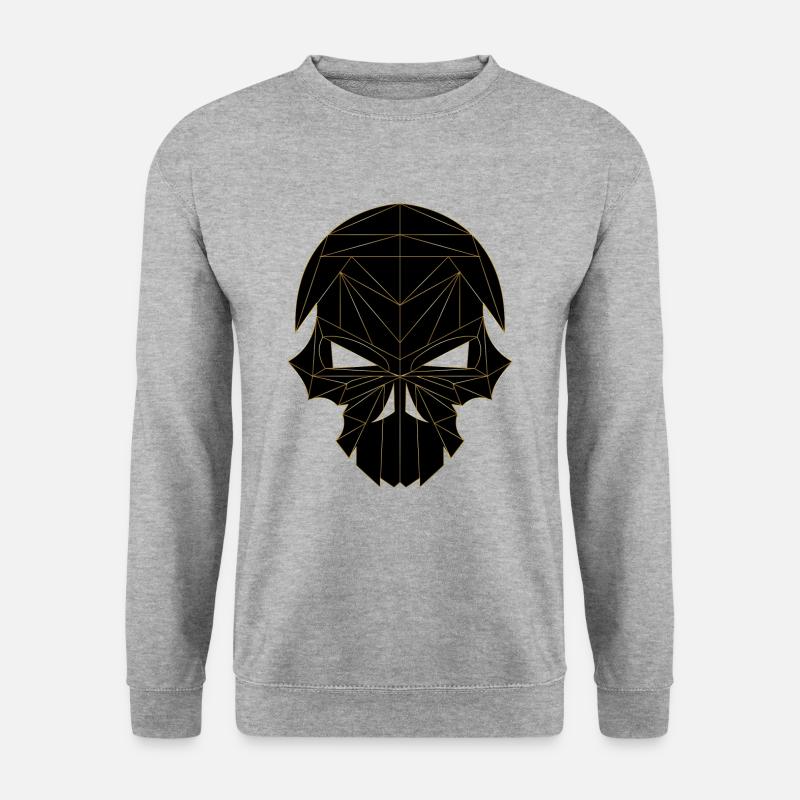 CrossCut Schädel - Unisex Pullover - Weißgrau meliert