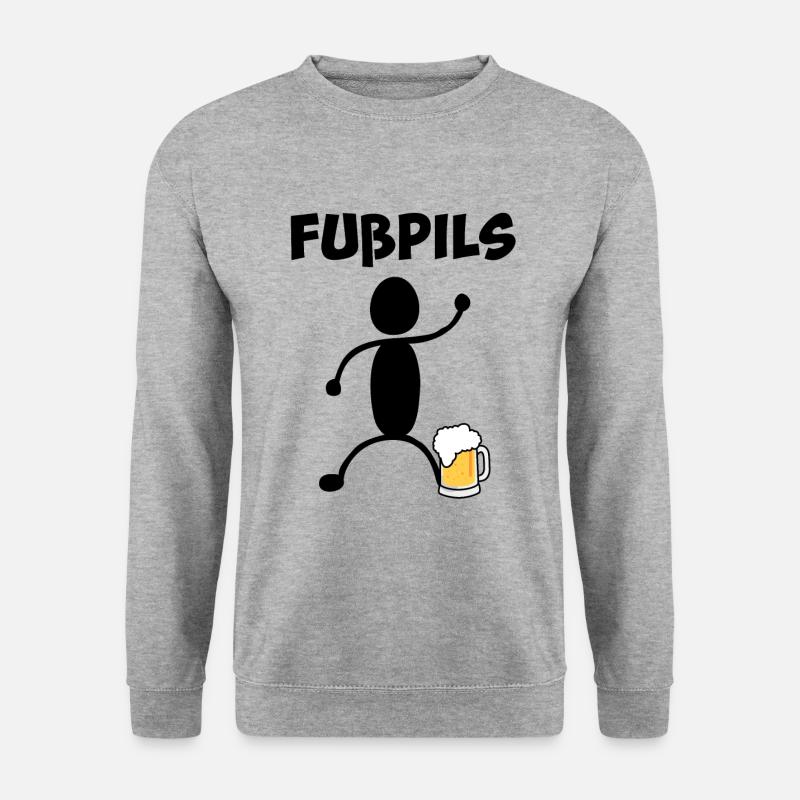 Fußpils - Unisex Pullover - Weißgrau meliert