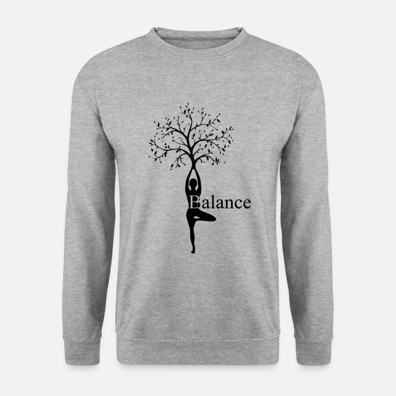 Yoga Balance - Unisex Pullover - Weißgrau meliert