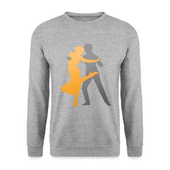 Queer Tango - Unisex Pullover - Weißgrau meliert - Vorne - Alina (178cm) & Michal (187cm)