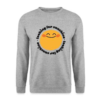 Looking for Sunshine - Unisex Sweatshirt - salt & pepper - Front - Alina (178cm) & Michal (187cm)