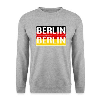BERLIN BERLIN DEUTSCHLAND ALLEMAGNE - Sweat-shirt Unisexe - gris chiné - Devant - Alina (178cm) & Michal (187cm)