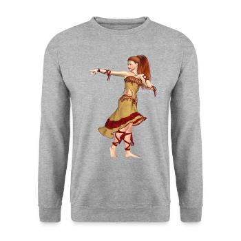 elf - Unisex Sweatshirt - salt & pepper - Front - Alina (178cm) & Michal (187cm)