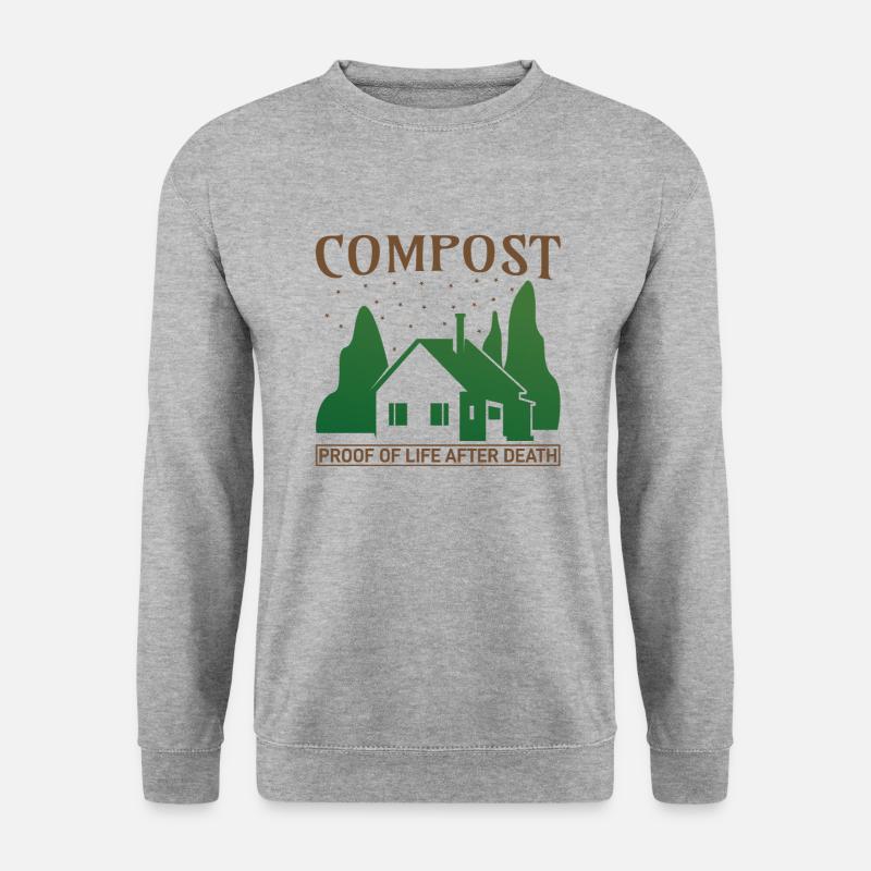 Garten Gärtnerei Gartenanlage - Unisex Pullover - Weißgrau meliert