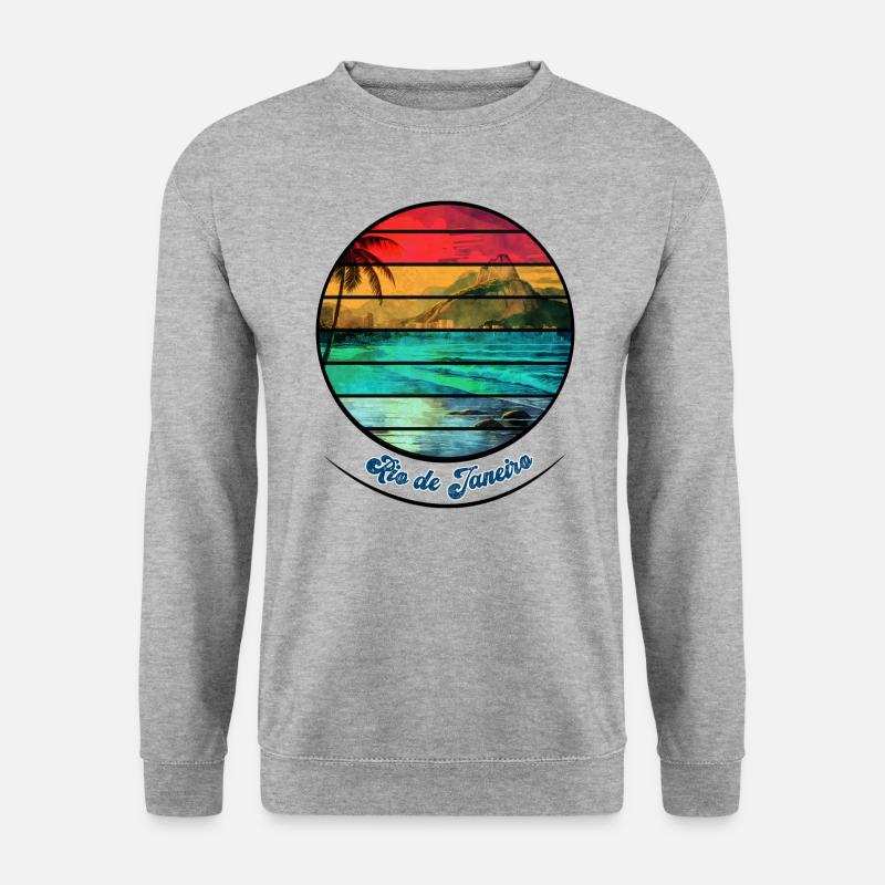Rio de Janeiro Brasil circle distressed - Unisex Sweatshirt - salt & pepper