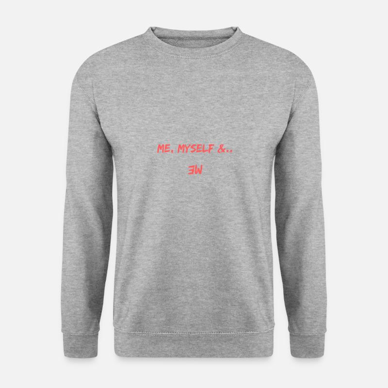 Me, Myself and I - Unisex Pullover - Weißgrau meliert