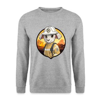 Pompiers de moutons - Sweat-shirt Unisexe - gris chiné - Devant - Alina (178cm) & Michal (187cm)
