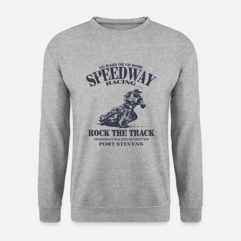 Speedway Racing - Unisex Pullover - Weißgrau meliert
