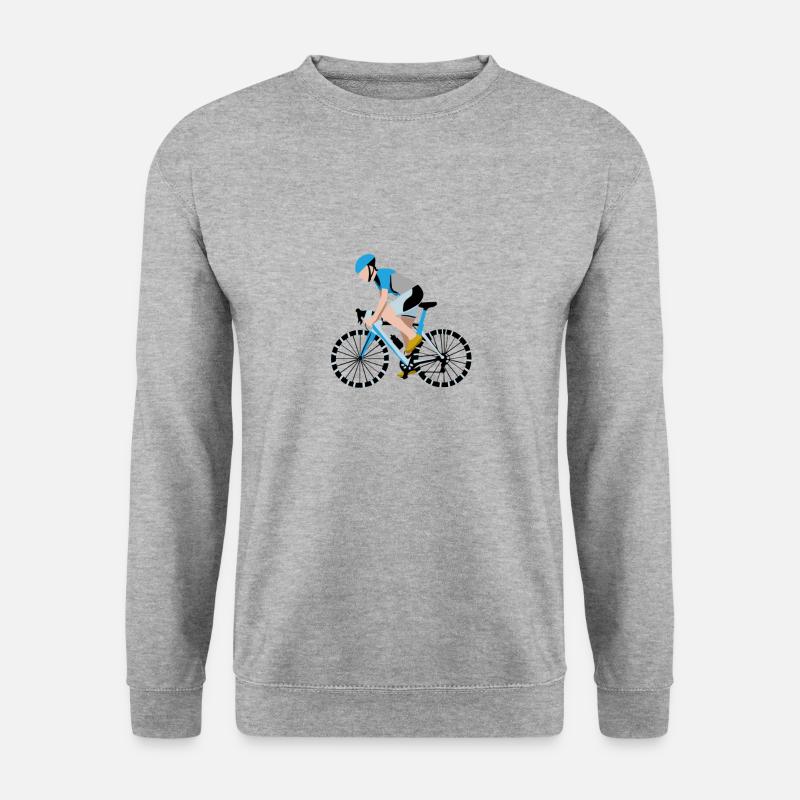 Fahrrad Radsport Radfahrer - Unisex Pullover - Weißgrau meliert