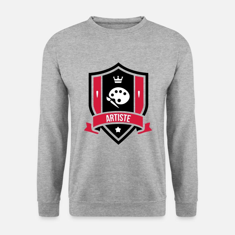 Künstler - Kunst - Unisex Pullover - Weißgrau meliert