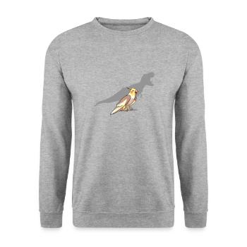 Schreiender Papagei Lustiger Nymphensittich - Nymphensittich - Unisex Pullover - Weißgrau meliert - Vorne - Alina (178cm) & Michal (187cm)