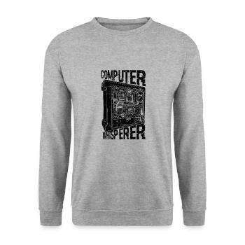 Computer Whisperer - Sécurité Internet - Sweat-shirt Unisexe - gris chiné - Devant - Alina (178cm) & Michal (187cm)