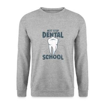 Prochain arrêt école dentaire - médical - Sweat-shirt Unisexe - gris chiné - Devant - Alina (178cm) & Michal (187cm)