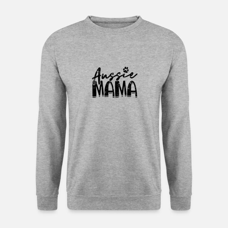 Aussie Mama - Deutscher Schäferhund - Unisex Pullover - Weißgrau meliert