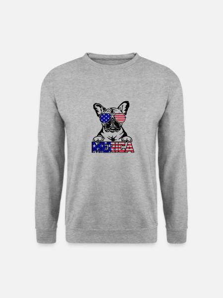 Merica - dog lover - Unisex Sweatshirt - salt & pepper