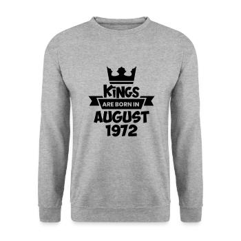 Août 1972 - Cadeau du 50e anniversaire. Génial. - Sweat-shirt Unisexe - gris chiné - Devant - Alina (178cm) & Michal (187cm)
