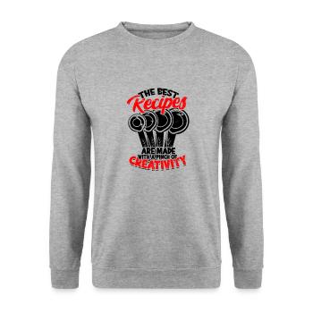 best recipes are made with a pinch of creativity - Unisex Sweatshirt - salt & pepper - Front - Alina (178cm) & Michal (187cm)
