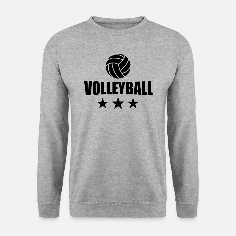 volleyball T-Shirt - Volleyballl Shirt - Team - Unisex Pullover - Weißgrau meliert