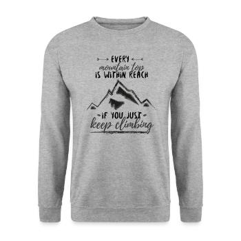 Motivational saying to perseverance as a gift - Unisex Sweatshirt - salt & pepper - Front - Alina (178cm) & Michal (187cm)