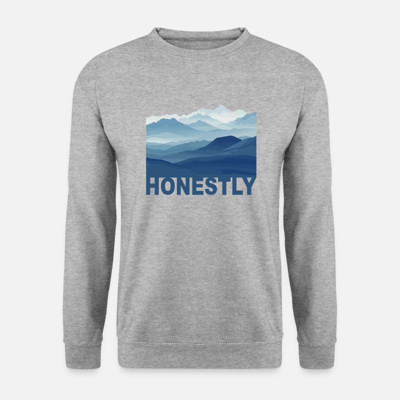 Mountain Honestly - Unisex Pullover - Weißgrau meliert