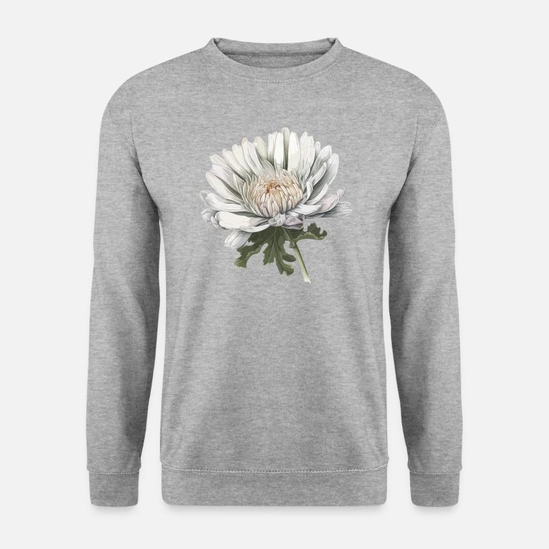 Alpenblume - Unisex Pullover - Weißgrau meliert