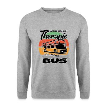 Busfahrer Omnibusfahrer - Unisex Pullover - Weißgrau meliert - Vorne - Alina (178cm) & Michal (187cm)