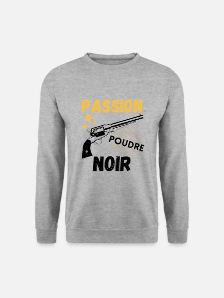 Passion poudre noir - Sweat-shirt Unisexe - gris chiné
