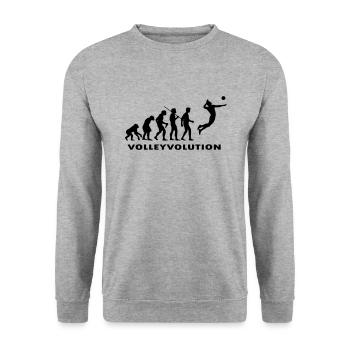 vollevolution - Unisex Sweatshirt - salt & pepper - Front - Alina (178cm) & Michal (187cm)