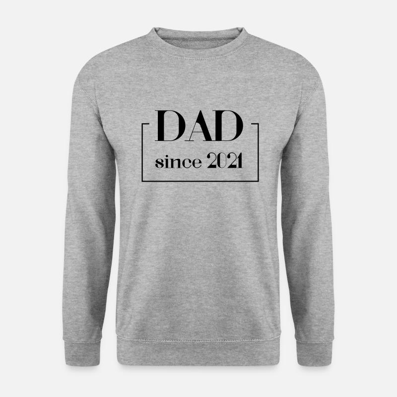 DAD since 2021 – Papa Daddy Vater - Unisex Pullover - Weißgrau meliert