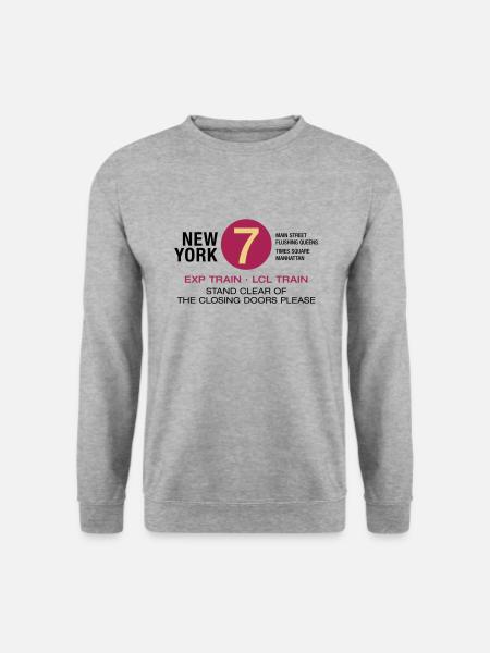 New York City Subway Subway 7 Manhattan Queens NYC - Unisex Sweatshirt - salt & pepper