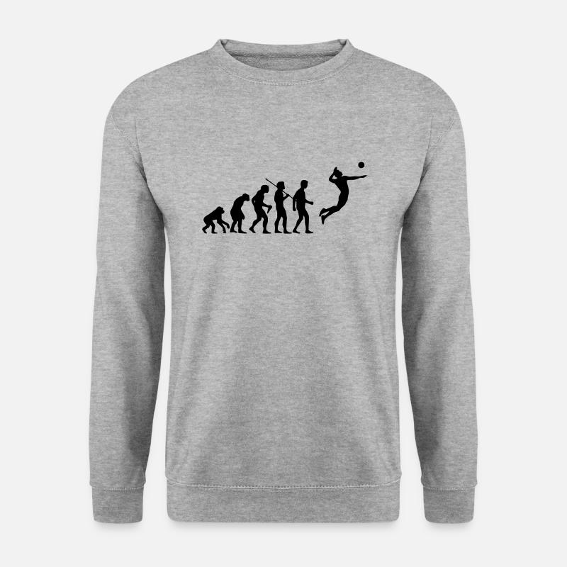 volleyball evolution - Unisex Sweatshirt - salt & pepper