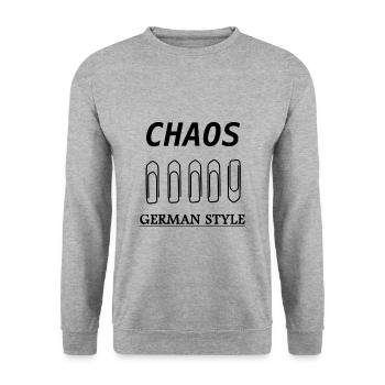 Chaos German Style - Unisex Sweatshirt - salt & pepper - Front - Alina (178cm) & Michal (187cm)