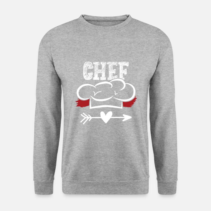 chef koch - Unisex Pullover - Weißgrau meliert
