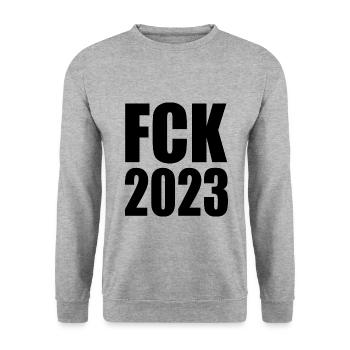 Fck 2023 - Unisex Pullover - Weißgrau meliert - Vorne - Alina (178cm) & Michal (187cm)