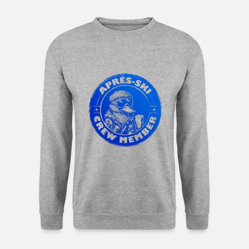 Ente Apres Ski Team Spruch - Unisex Pullover - Weißgrau meliert