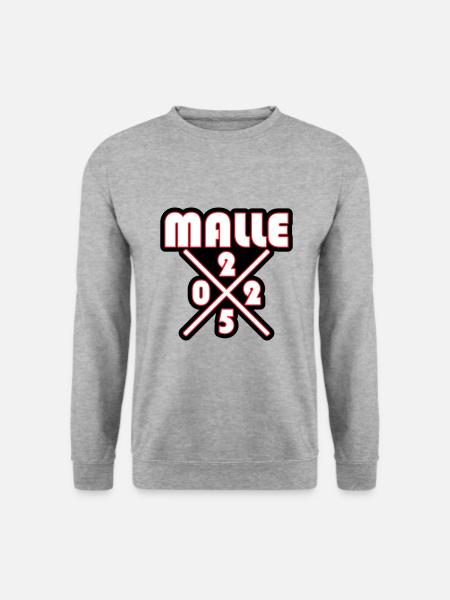Malle 2025 - Unisex Pullover - Weißgrau meliert