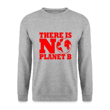 There is no planet B - Unisex Sweatshirt - salt & pepper - Front - Alina (178cm) & Michal (187cm)