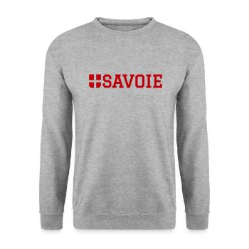 Savoy flag - Unisex Sweatshirt - salt & pepper - Front - Alina (178cm) & Michal (187cm)