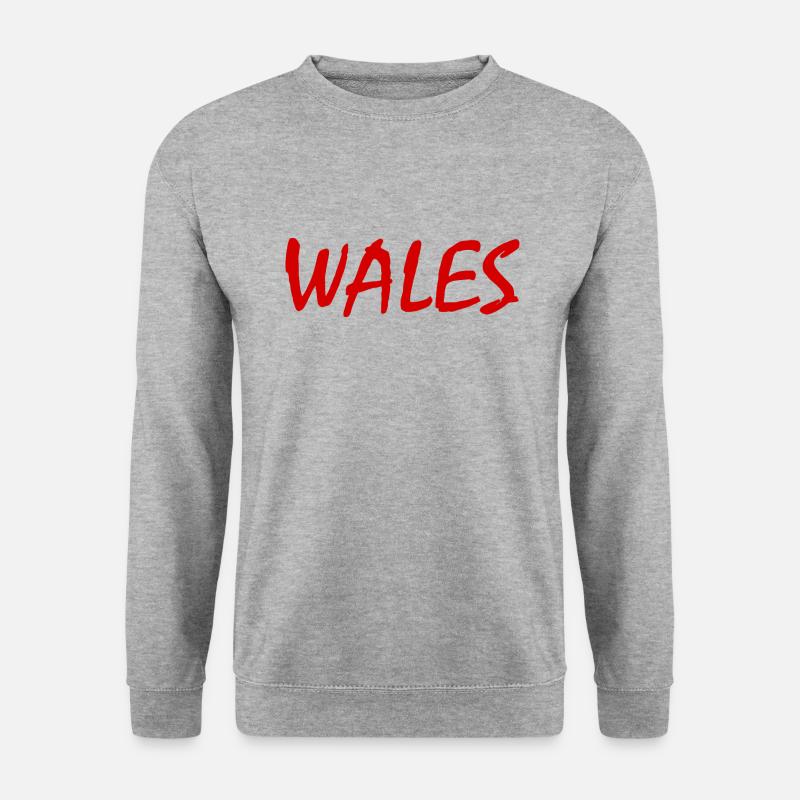 Wales - Unisex Pullover - Weißgrau meliert