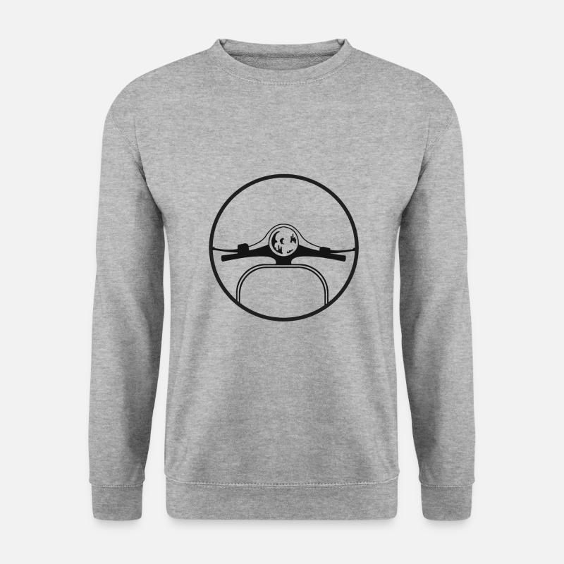 Motorroller Simson Moped Roller Schwalbe Geschenk - Unisex Pullover - Weißgrau meliert