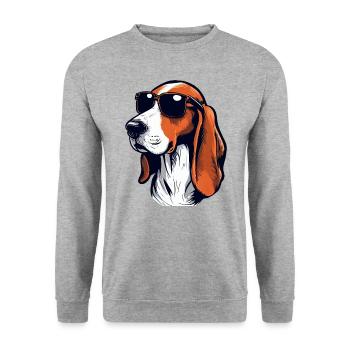 Foxhound australien Les Gentlemen - Sweat-shirt Unisexe - gris chiné - Devant - Alina (178cm) & Michal (187cm)