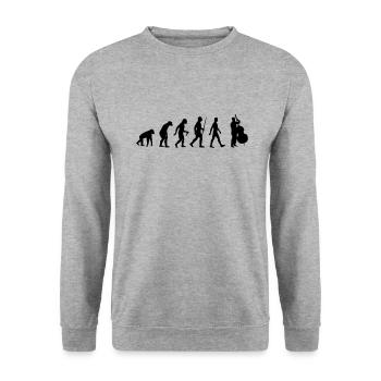 Double Bass - Evolution Music Strings Instrument - Unisex Sweatshirt - salt & pepper - Front - Alina (178cm) & Michal (187cm)