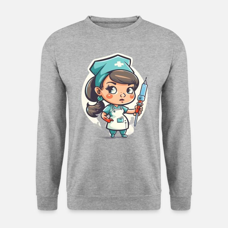 Pflege der Zukunft - Unisex Pullover - Weißgrau meliert