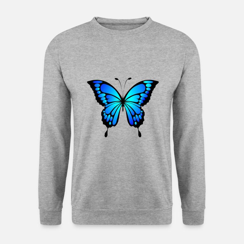 Butterfly - Unisex Pullover - Weißgrau meliert
