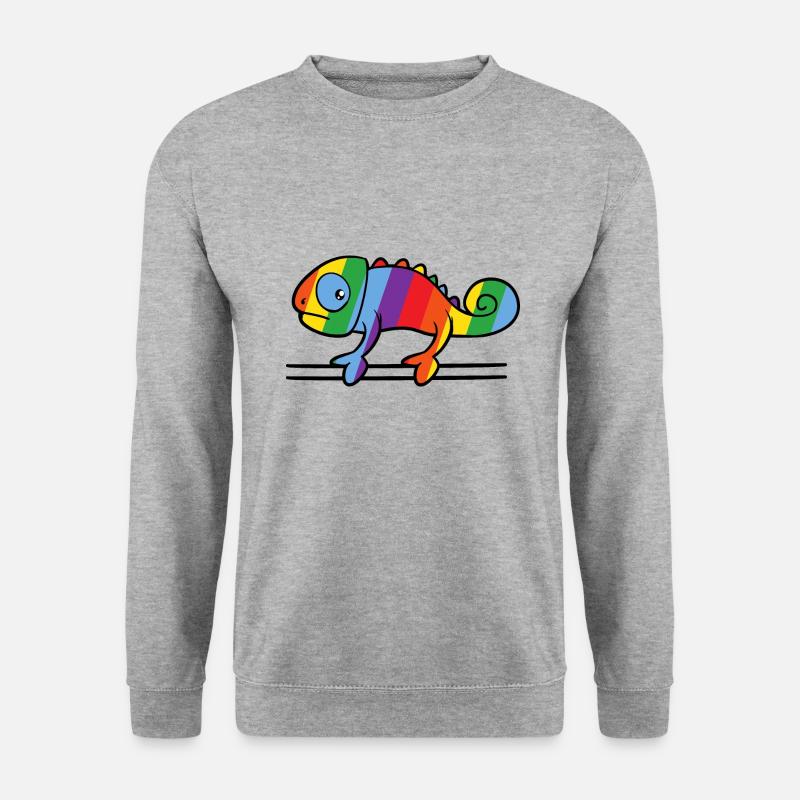 LGBT Gecko - Unisex Pullover - Weißgrau meliert