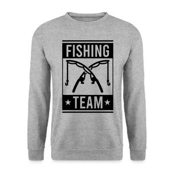 fishing crew - Unisex Sweatshirt - salt & pepper - Front - Alina (178cm) & Michal (187cm)