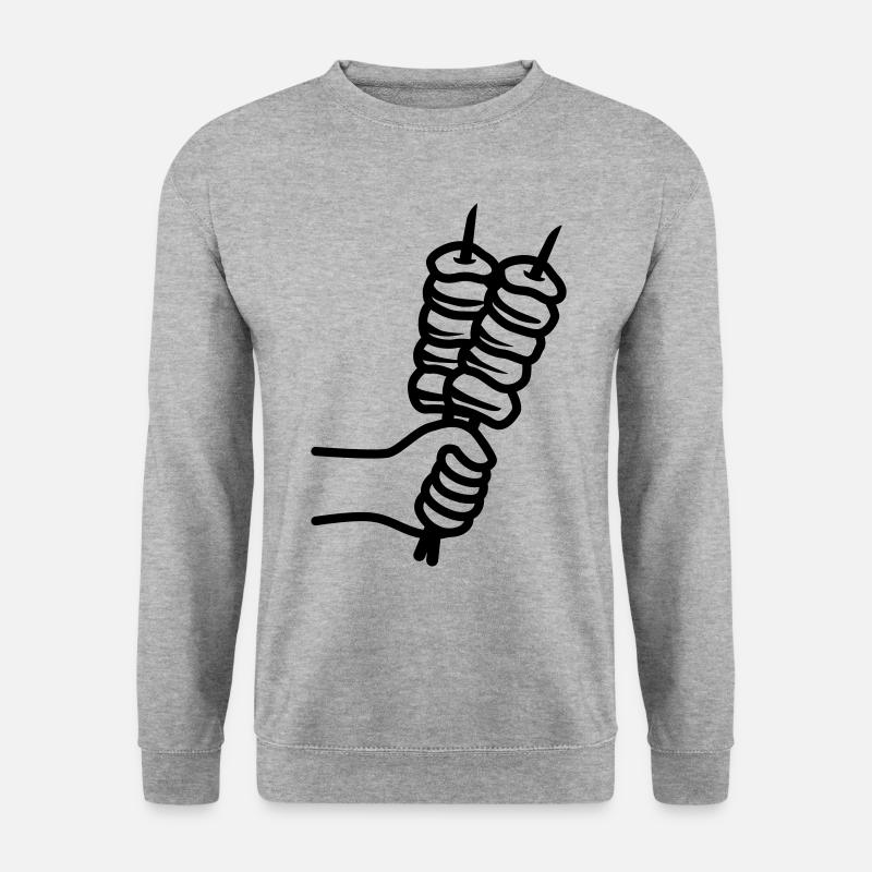 Spieß grill Icon - Unisex Sweatshirt - salt & pepper