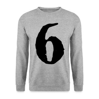 Maillot numéro 6 - Sweat-shirt Unisexe - gris chiné - Devant - Alina (178cm) & Michal (187cm)