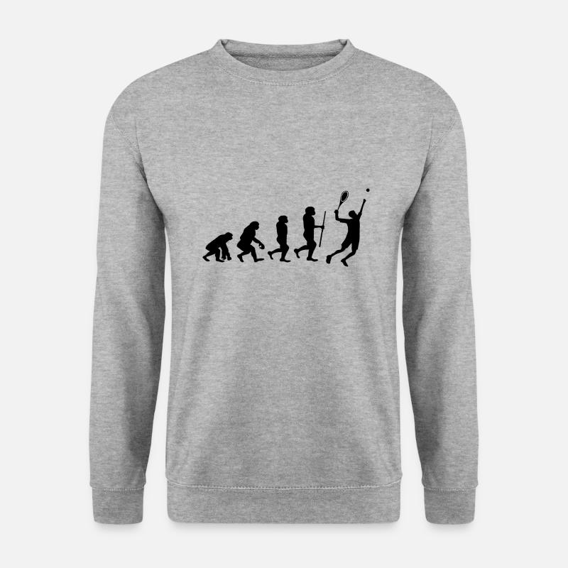 Tennis Evolution Badminton - Unisex Pullover - Weißgrau meliert